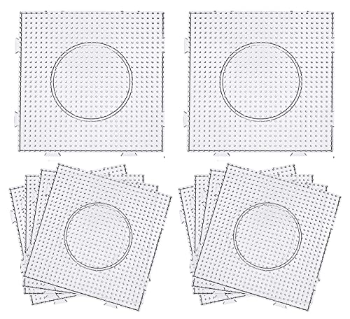 Banchelle Fuse Beads Boards 5Mm, Pegboards Plastic Kits Large Square Clear, 10 Pcs #TOP3