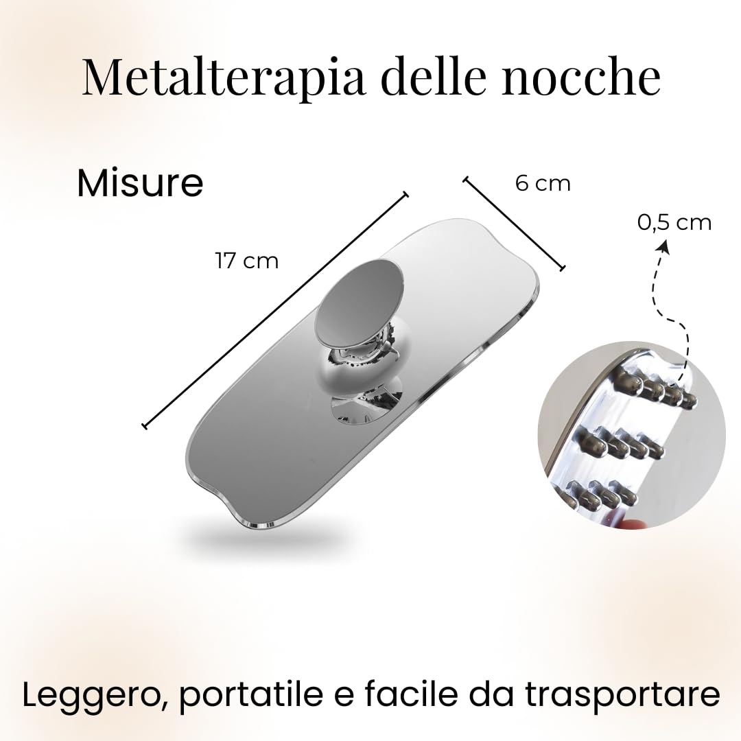Metalterapia per il corpo | Metalterapia rassodante e anticellulite | Terapia con il legno | Elemento modellante per metalterapia (NOCINE DEL CORPO)