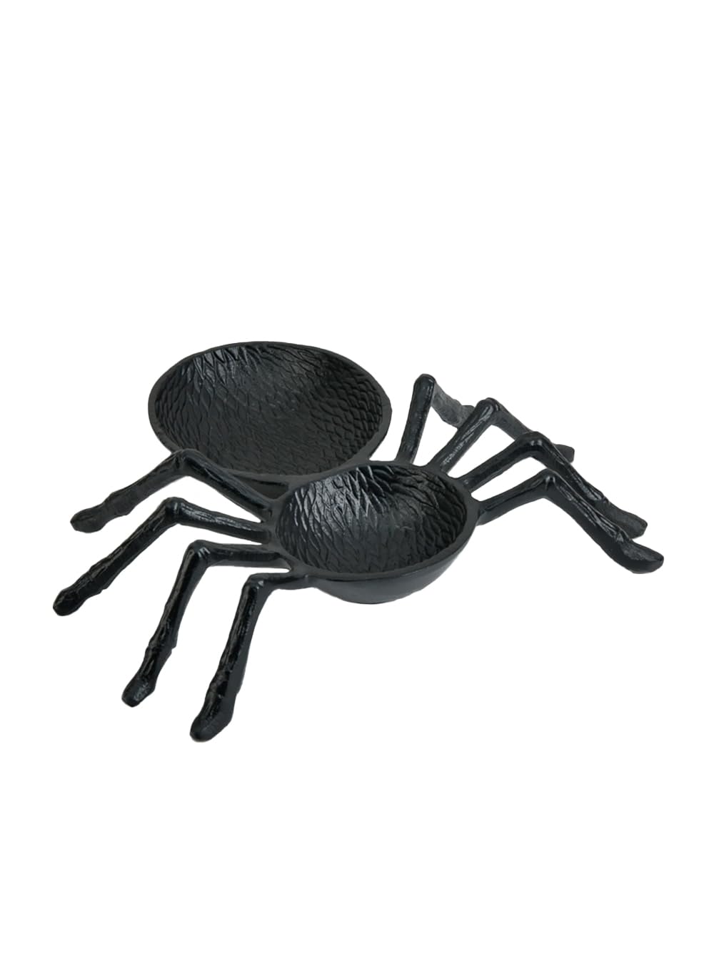 Serene Spaces Living Black Spooky Spider Bowl - Cast Aluminum Dish for Halloween Treats, Candy Holder, Halloween-Themed Party Decor, Fun & Eerie Holiday Serving Tray, 10