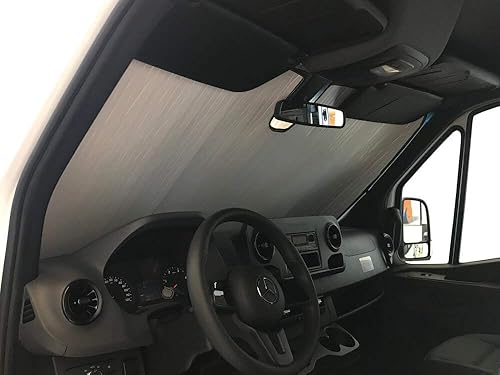 HeatShield, El parasol original para parabrisas, ajuste personalizado para Mercedes-Benz Sprinter Van (Cargo) sin asistencia de mantenimiento de