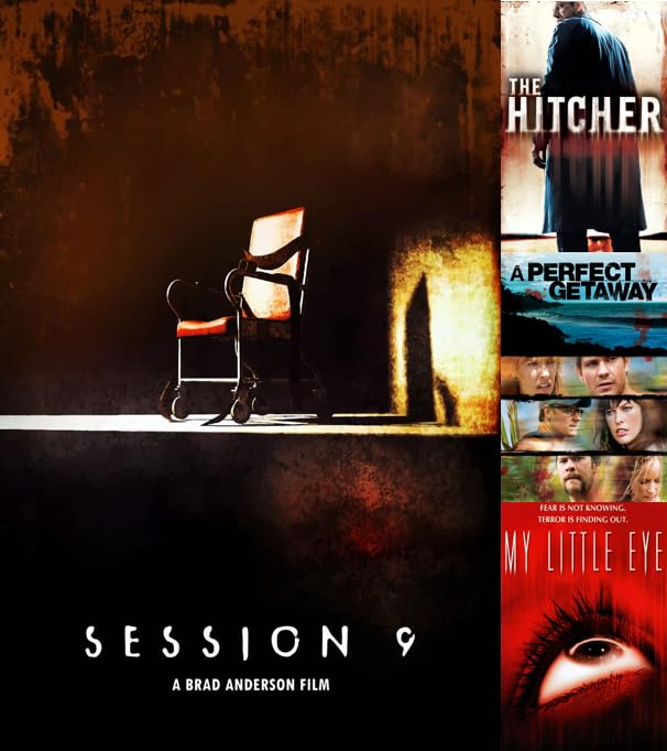 Session 9 [DVD] + 3 Bonus Horror/Thriller Movies (The Hitcher / A Perfect Getaway / My Little Eye)