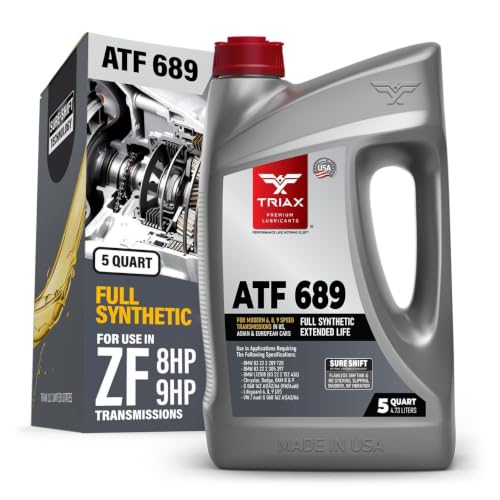 Transmission Final Drive Gear Improperly Welded - 2023 BMW iX M60 Hybrid 2 TRIAX ATF 689 Full Synthetic for ZF 6HP, 8HP, 9HP Transmissions | Compatible with Jeep, Chrysler, Dodge RAM, Audi, BMW, Land Rover, Mercedes Benz, Porsche, and More (5 Quart)