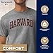 Barnesmith Harvard University Crimson Short-Sleeve T-Shirt, Classic, Charcoal Grey, Large