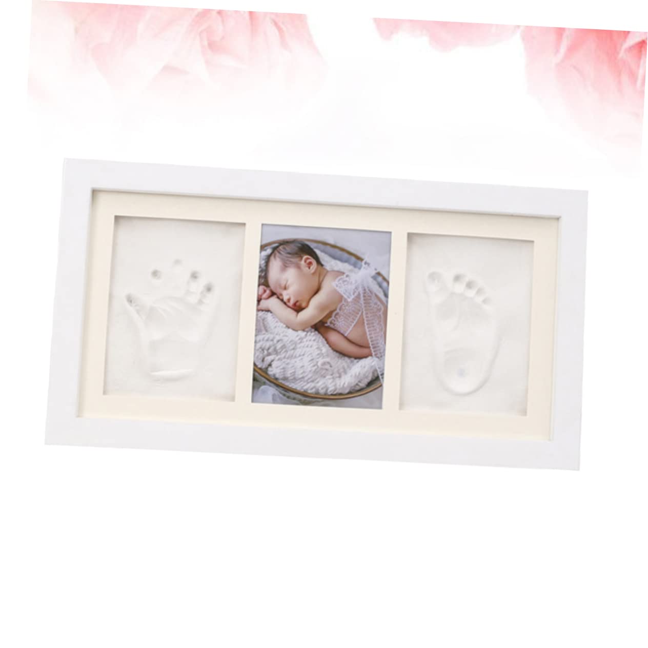 BESTonZON Cornice per Impronte di E Piedi di Neonati Elegante E Creativa Portafoto per i Ricordi del Bambino