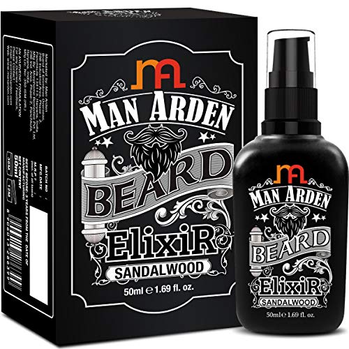 Man Arden Beard Elixir Oil 50Ml (Sandalwood) - 7 Oils Blend For Beard Repair, Growth & Nourishment #TOP16