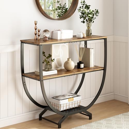 GILLAS 3 Tier Console Tables, 30" Height Entryway Table, Sofa Tab...