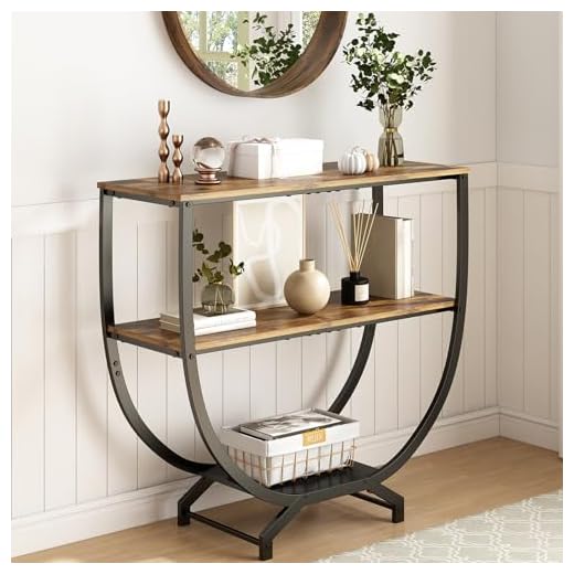 GILLAS 3-Tier Industrial Console Table