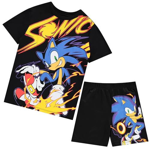 Image of SEGA Boys' Sonic the Hedgehog Boys 4-20 Jumbo Print Tee & Mesh Short 2pc Set
