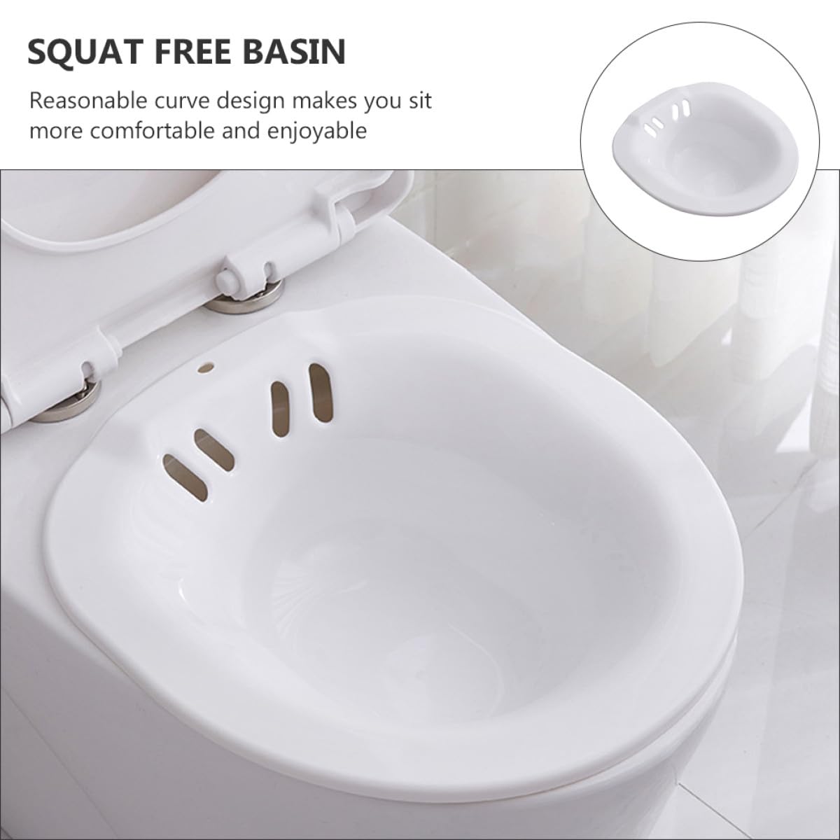 Generisch Postpartal Sitzbad für Frauen - Wide Edges, Anti-Spill, Durable, Wall Support - Passend für alle Toiletten, perfekt für Intimpflege und Erholung nach der Geburt