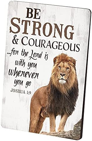 Be Strong Courageous Lion 3 X 4 Inch Wood Lithograph Magnet Amazon Ca Home