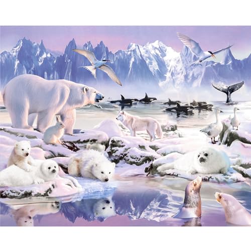 Polar Animals Scenic Backdrop Large Banner Photography Studio Background Photobooth Prop 7x6feet #2190