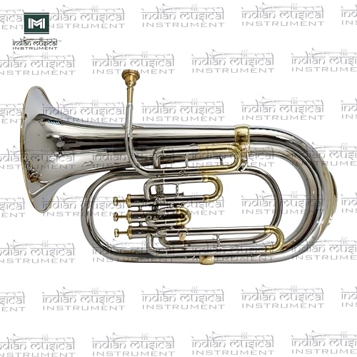 image for M.J Euphonium 3 Valve Nickel Brass Bb Pitch for Beginner, Student and 