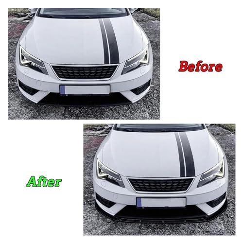 Diffuseur pare-chocs avant Seat Leon MK3 avec becquet tuning en ABS noir - 2