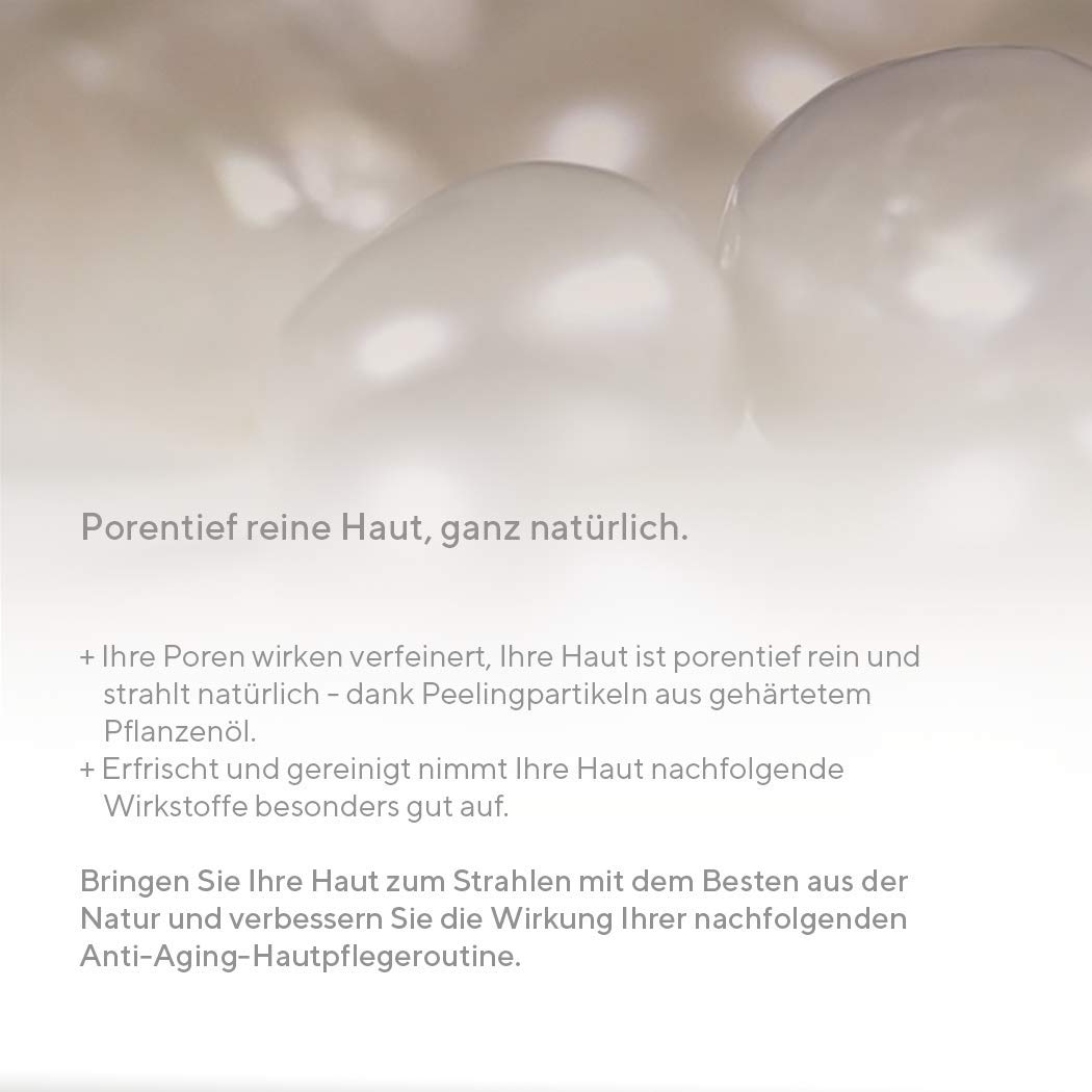 hyapur® - Peeling GREEN 50 ml – delikatny peeling z naturalnym ekologicznym olejem – do pielęgnacji przeciw starzeniu z ekologicznym wegańskim kosmetykiem z Berlina