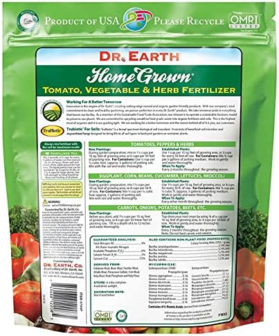Dr. Earth Organic 5 Tomato, Vegetable & Herb Fertilizer Poly Bag