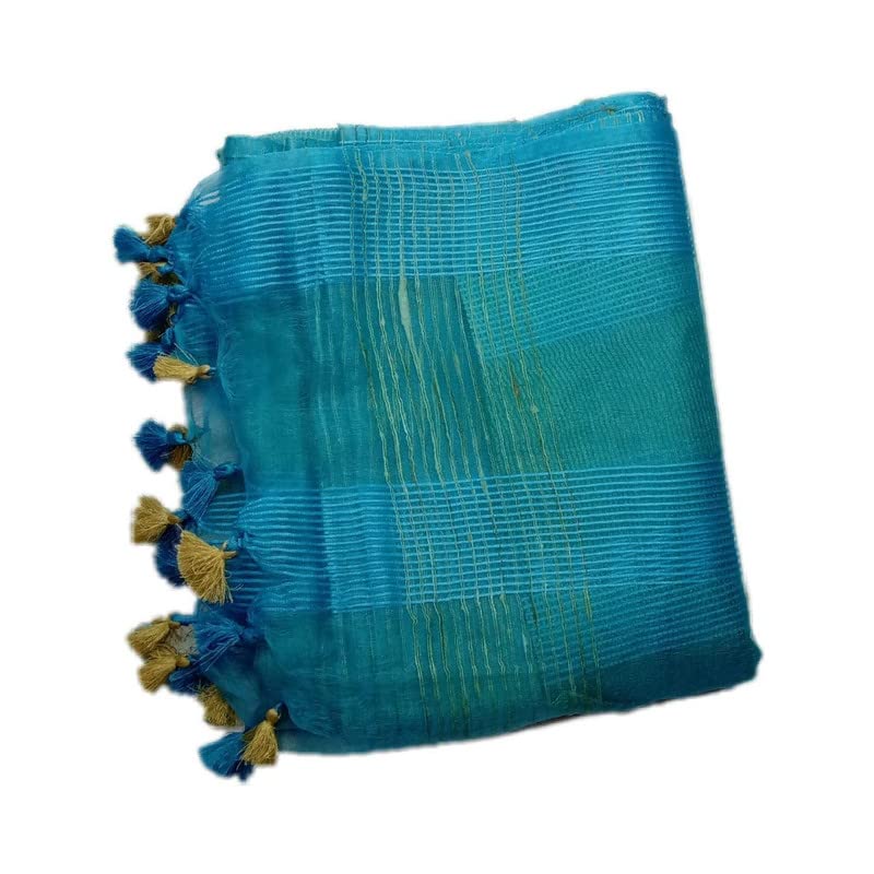 SheenKraft | Handloom Bhagalpuri Kota Ghicha Silk Saree for Women with Running Blouse Piece Free Size (11813-11822)
