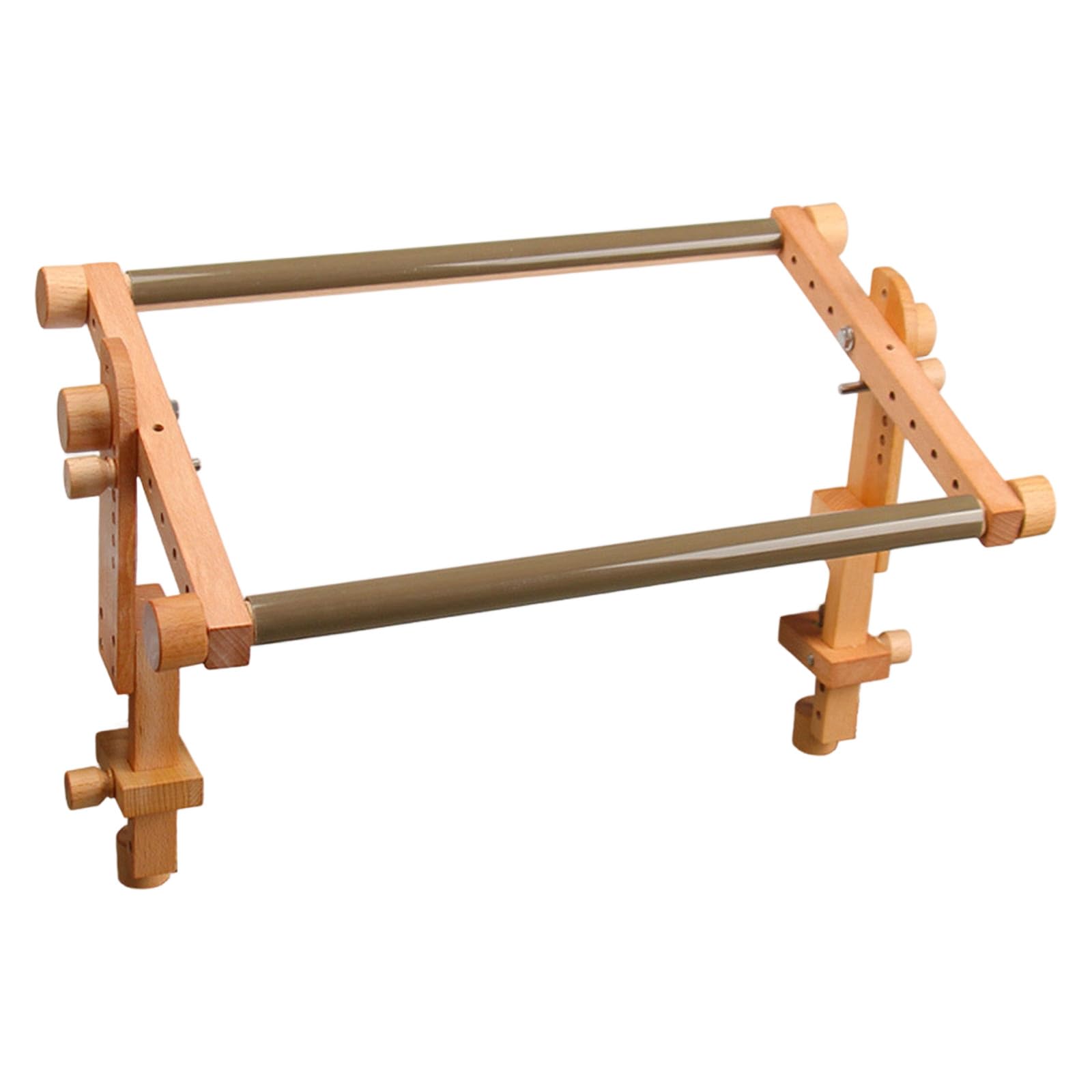 Clip-on Desk Wooden Embroidery Frame Stand Adjustable Wooden Sewing Hoop Holder for Needlework Stitch Fabric Project Adjustable Table Embroidery Frame