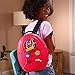 Miraculous Ladybug - Pop n' Swop Ladybug Red Backpack with Black Handle, 6 Clip-on Badges and Zipper, Lightweight Durable Waterproof Bag with Adjustable Straps (Wyncor)