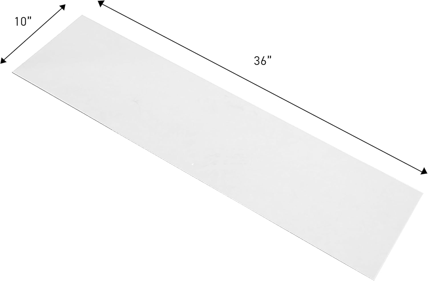 SSWBasics Tempered Glass Shelf - Set of 2, 10" x 36" x 3/16" - Stylish & Sturdy Floating Shelves