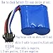 Blomiky 2 Pack 7.4V (2 x 3.7V) 600mAh Li-ion Battery with SM-4P Plug for Old Version UDI008 UD08 UDI001 Venom Speed RC Boat UDI001 Battery 2
