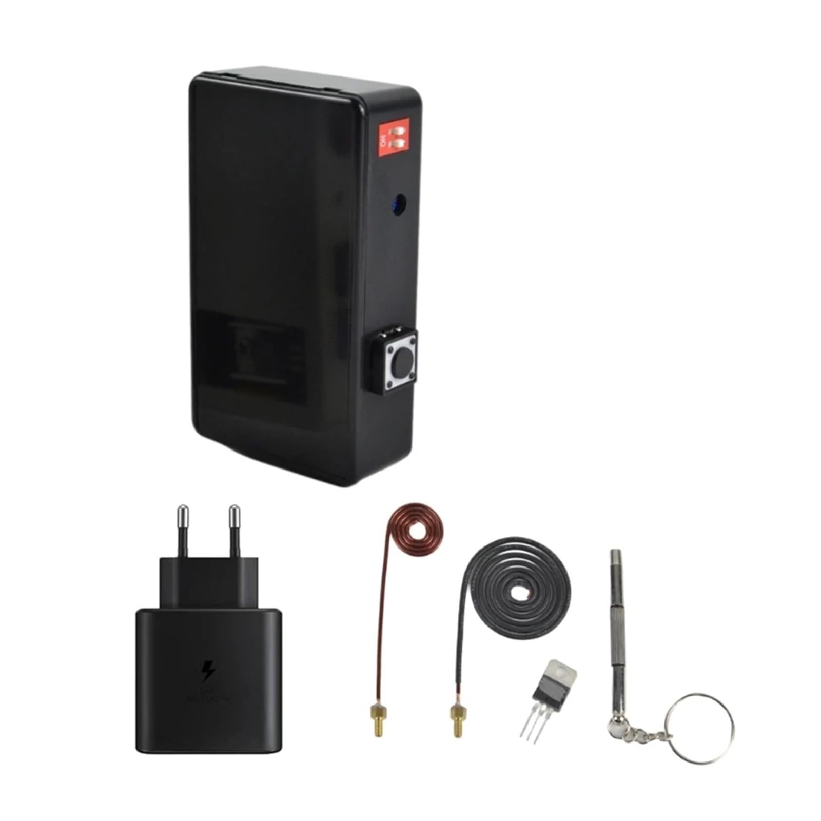 Detector de bombillas 150 MH/z, generador pulsos electromagnéticos alta potencia, EMP ajustable frecuencia(Black)