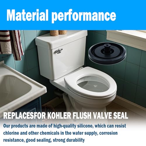 Ruinuonice Toilet Fill Valve Seal Replacement Part for Kohler 83143 - Compatible with Fluidmaster 242/400/747 - Rubber Diaphragm Assembly for DIY Toilet Tank Repair & Leak Prevention (Black-1Pack) - Thumbnail 3