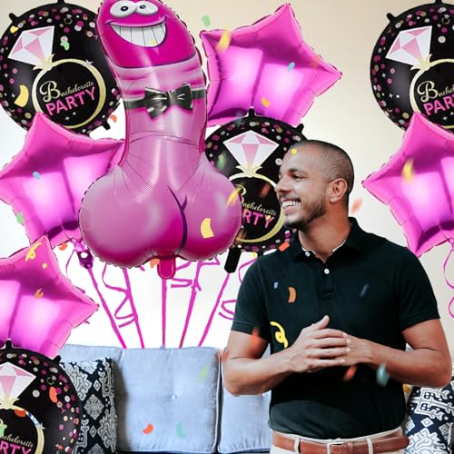 Image of Bachelorette Balloons Fun Decoration for Bachelorette Party Naughty Funny Balloons for Bachelorette Party Bridal Shower Girls Night Bachelorette Party Balloons Decorations Supplies