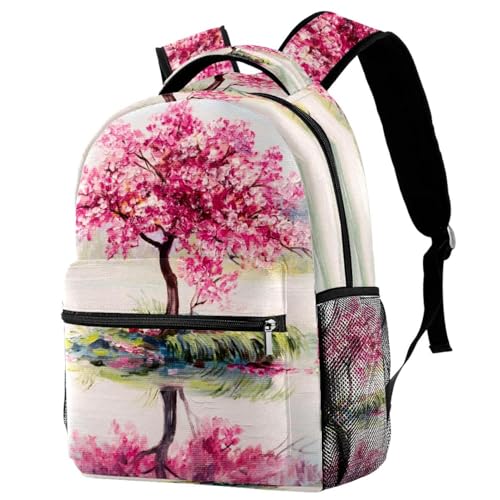 Sac à dos d'école cerisier sur le lac anti-fatigue pour ados et filles
