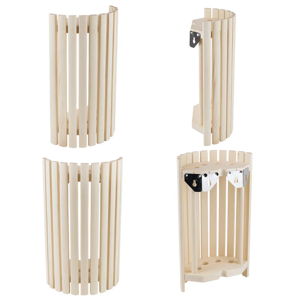 Sauna Beleuchtung Set Lampenschirm Sawo 914-VA aus Espe mit E27 IP54 Saunalampe und 5m Silikonkabel SiHF