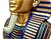 Ebros Gift Large Golden Uraeus Cobra and Vulture Nemes Mask of Pharaoh Bust Statue Egyptian Historical Educational Dynasty King TUT Tutankhamun Bust Figurine 11