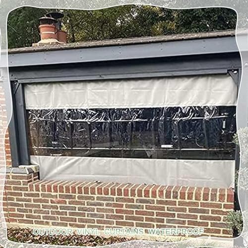 Lona de PVC para pérgolas exteriores impermeables con cortinas de vinilo de 1.8m 6