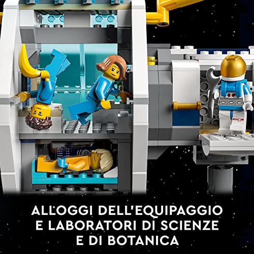 60349 City Stazione Spaziale Lunare, Giocattoli Ispirati alla NASA, 5 Minifigure di Astronauti, Giochi Creativi per Bambini dai 6 Anni in su - Lego - Immagine 3