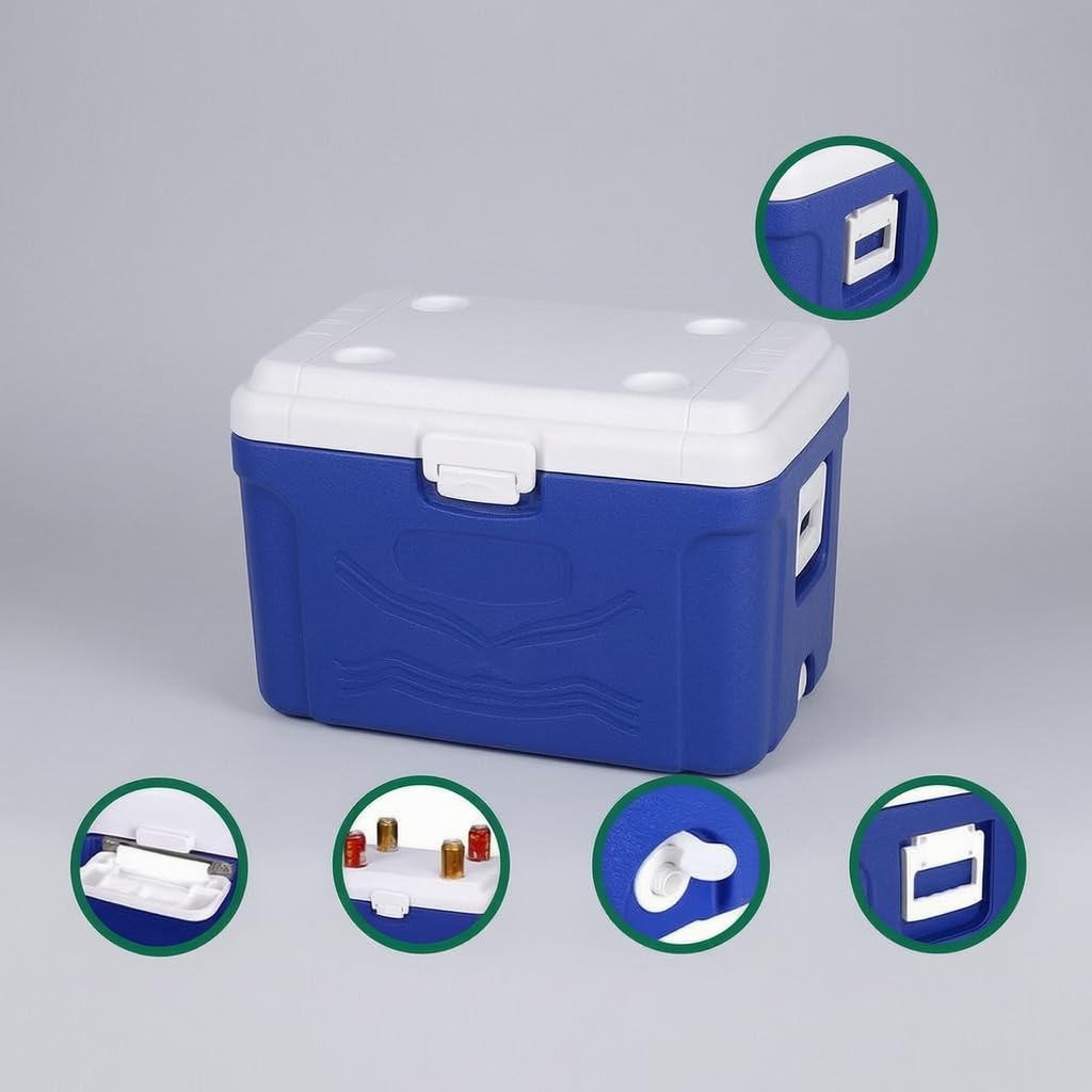 Glacière Portable Chaud Froid PE, Charnières durables, Boîte Conservation, pour Les Pique-niques, pour
