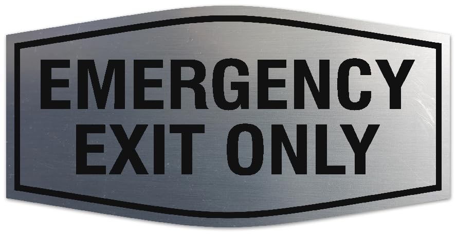 Panneau Emergency Exit Only plastique ABS adhésif signalisation sortie de secours