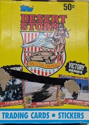 Image of Topps Desert Storm Coalition for Peace Trading Cards Box - 36 Count (288 Pieces)