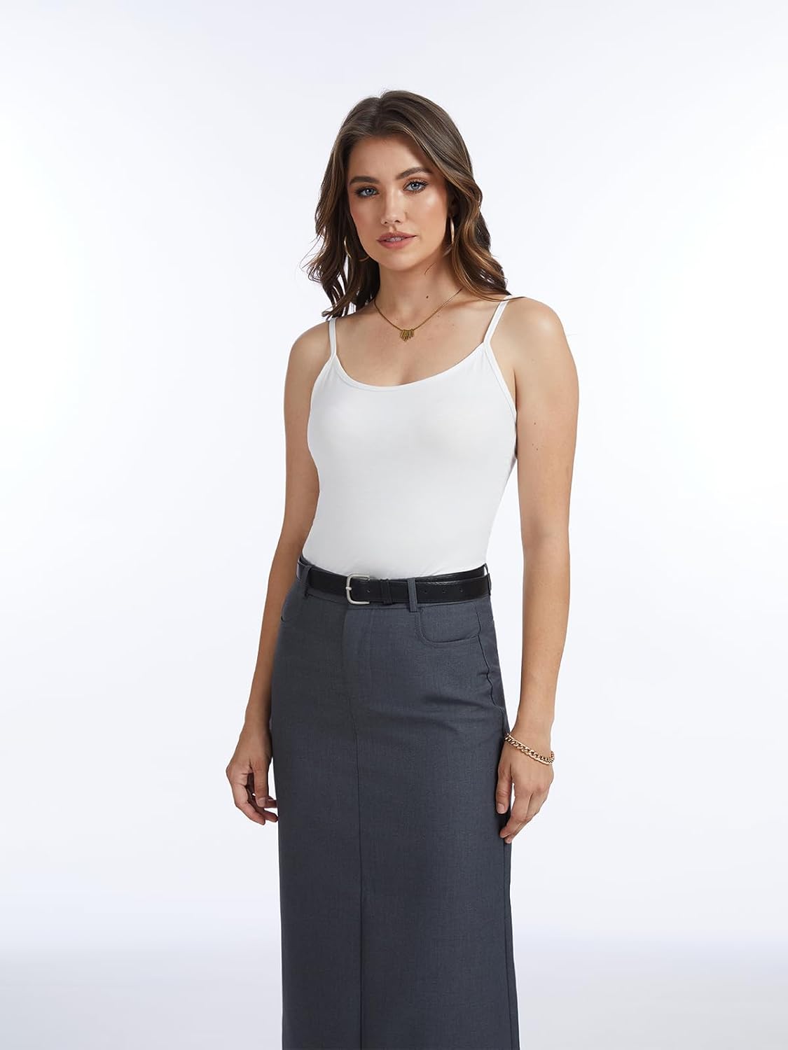 AMVELOP 2-4 PCS Camisole for Women Casual Sleeveless Layer Undershirt Adjustable Spaghetti Strap Tank Top Outfit - Image 2