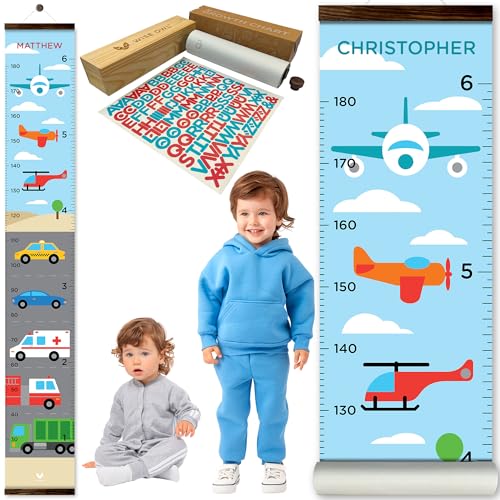 WISE OWL Personalized Growth Chart for Kids - Height Wall Chart f...