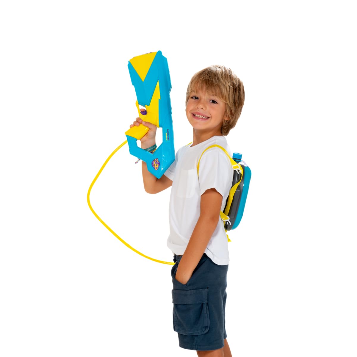 ODS - Splashmatic Pacific 1900, Spara Acqua con Serbatoio a Zainetto, a Batteria con Ricarica USB, Pistola ad Acqua 48 cm, Capacità Serbatoio 1900 ml, Età Consigliata +6 Anni