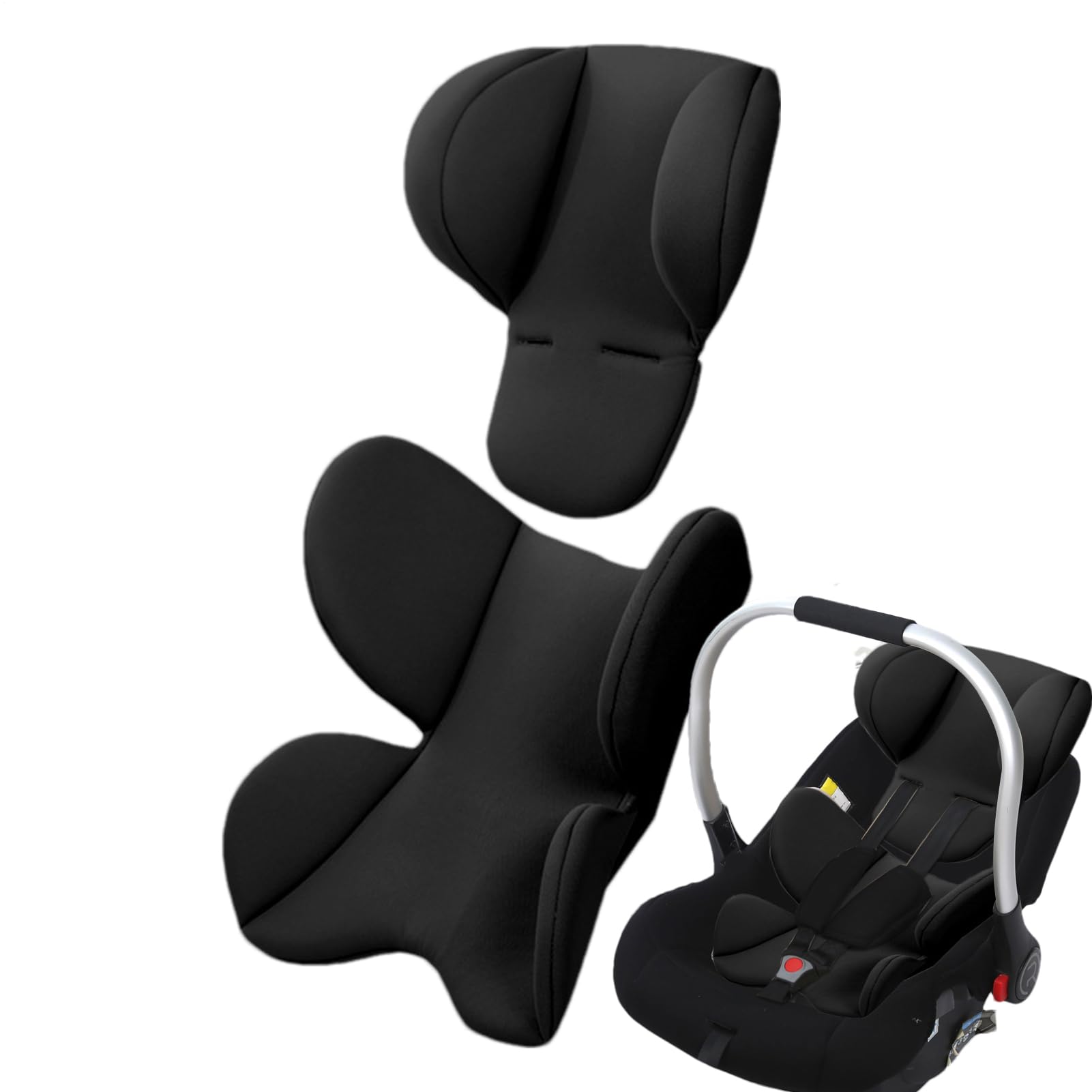 Reflimand Baby Car Seat Insert, Newborns Car Seat Head Support, Pram Liner Baby Stroller Seat Cushion, Seat Insert Pad Head and Body Support, Soft Comfy Pram Insert, for Pushchair Carrier Lounger