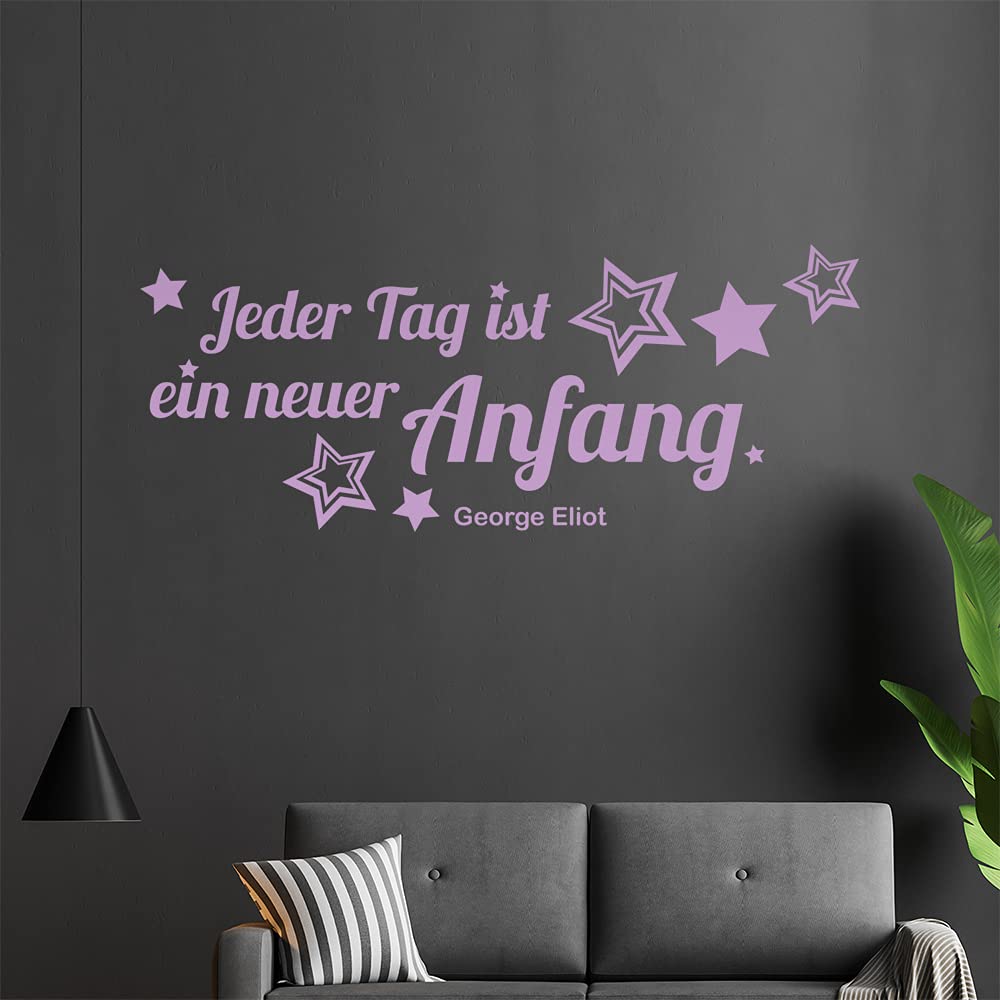 Adesivo Murale Kiwistar 'Un Nuovo Inizio' 80x32 Cm, Rimovibile, Per Pareti Lisce E Ruvide, Con Adesivo Prova