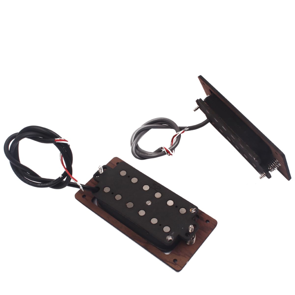 Humbucker in Legno di Rosa Gmc52 per Chitarra Elettrica 6 Corde | Ricambio per Modelli Stile e Modello a Doppia Spalla, Tonalità Bilanciate Classiche, per Chitarristi, Set Collo e Ponte