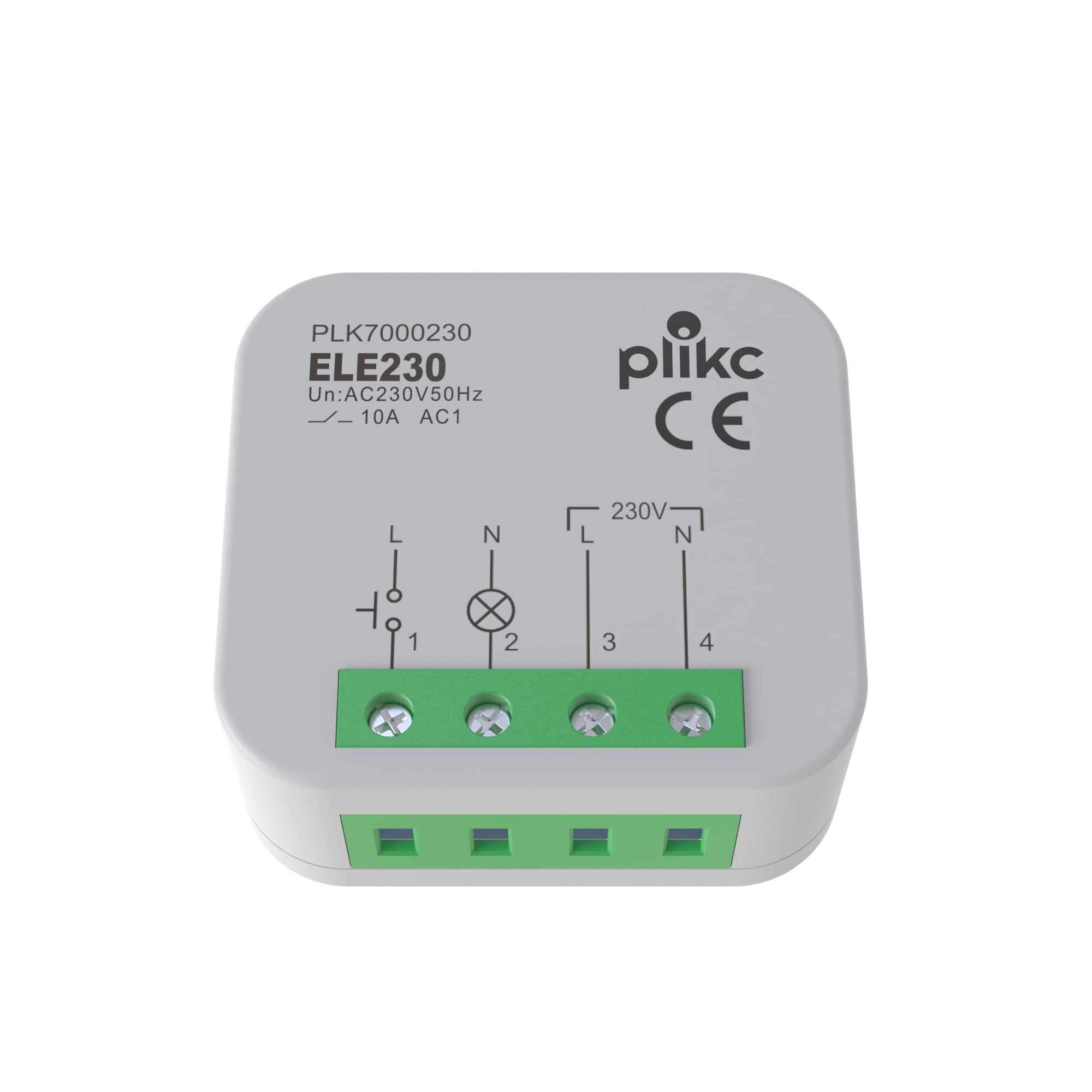 Plikc Relè elettronico silenzioso bistabile 230Vac (Normale - ELE230)