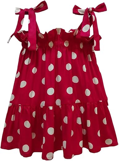 Hopscotch Polka Dot Tiered Casual Dress for Ages (6-9 Months)