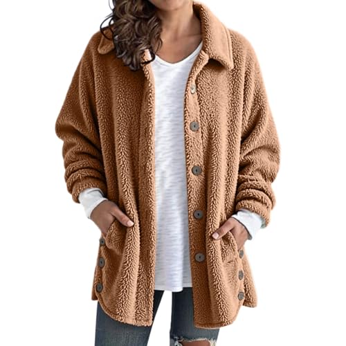 Veste polaire douce et ample style cardigan ouvert à manches longues pour femme