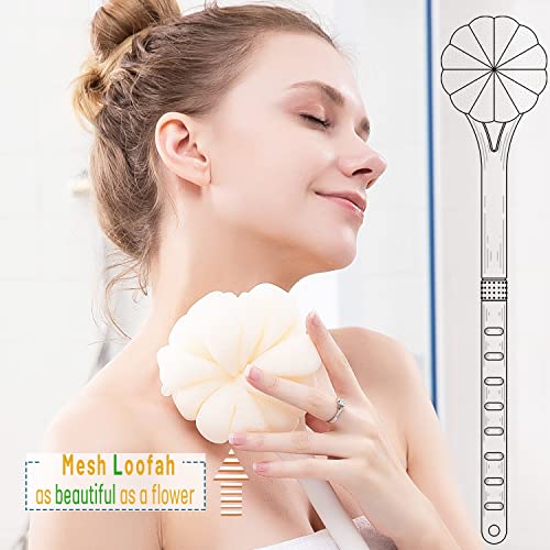 Honoma 2021BRUSH Shower Body Brush,Soft Bristles And Beautiful Pumpkin Loofah 14 Inch Long Handle Back Scrubber Bath Mesh Sponge thumb #5