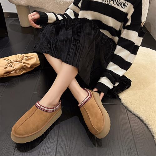 Fashion Platform Slippers for kids Fur Fleece Lined Short Ankle Boot boy girl Comfortable Warm Outdoor Indoor Home Non slip fuzzy big Little Kid Mini Boots3