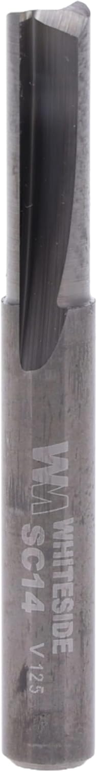 Whiteside Router Bits SC14 Standard Straight Bit with Solid Carbide 1/4-Inch Cutting Diameter and 3/4-Inch Cutting Length