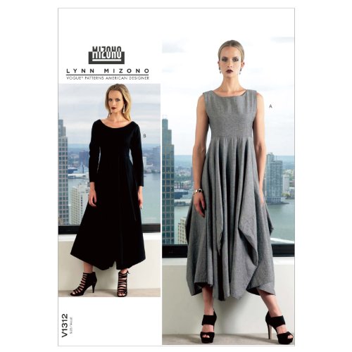 VOGUE PATTERNS V1312B50 Misses' Dress Sewing Pattern, Size B5 (8-10-12-14-16)
