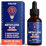 PureGood Pharmaceutical-Grade Methylene Blue 1% – 60mL | USP-Grade, Third-Party Tested, Alcohol-Free | Amber Dropper Bottle
