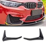 ZZDSNJ 2 Piece Carbon Fiber Style Front Bumper Splitters Lip for 2014-2020 BMW F80 M3 F82 F83 M4